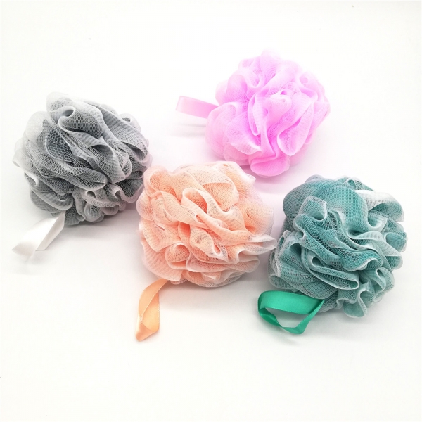 2020 new arrival double set of net bath balls all Natural colorful bathing sponge ball for family