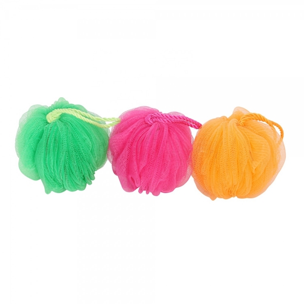 high quality softly loofah bath ball mesh bath sponge with variety colors