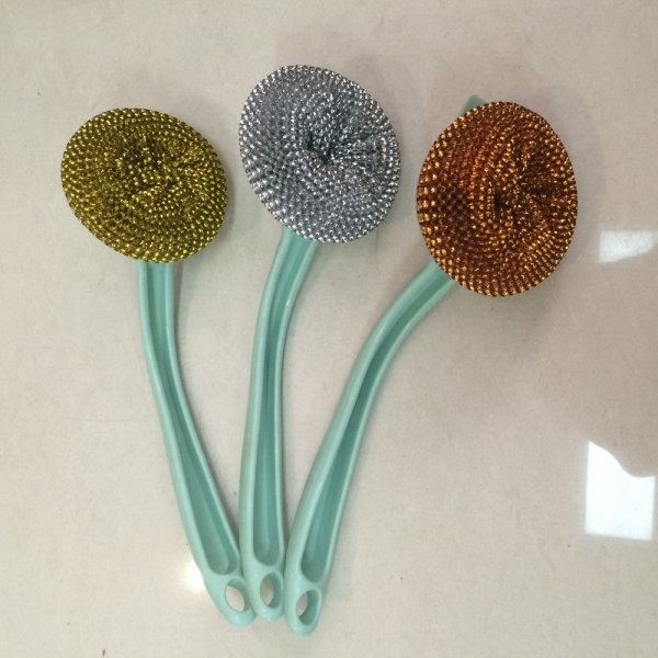 stainless steel wire cleaning ball sponge handle
