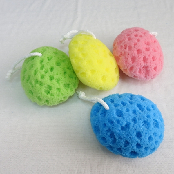 Bath Sponge Soft Shower Sponge Loofahs Pouf Gentle Cleaning Body Luffa Honeycomb Ball Shape