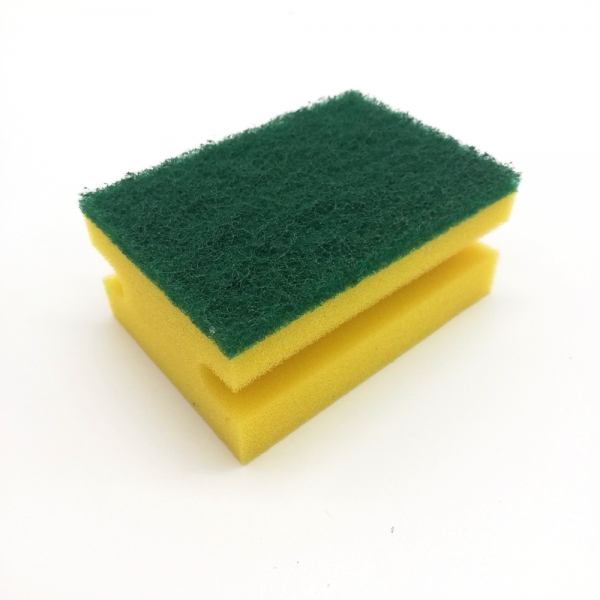 Basic green scouring pad kitchen sponge holder dish washing sponge