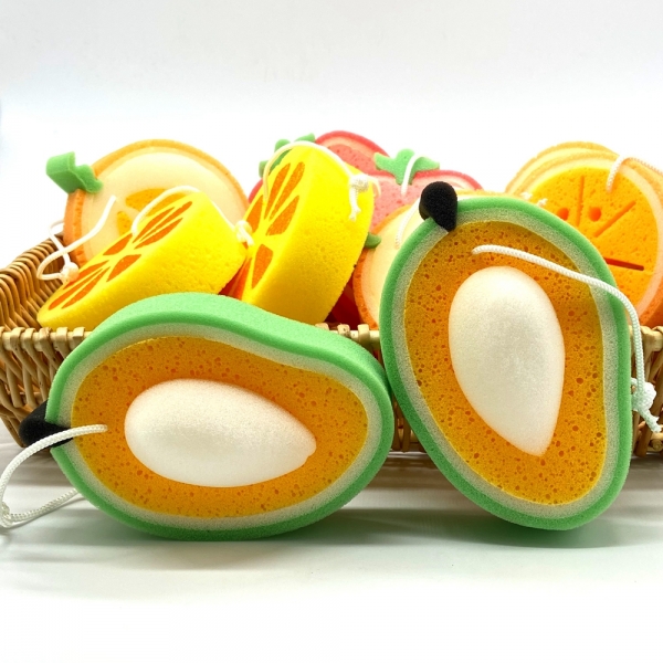 Avocado fruit shape cute body cleaning bath sponge /household drug sundries