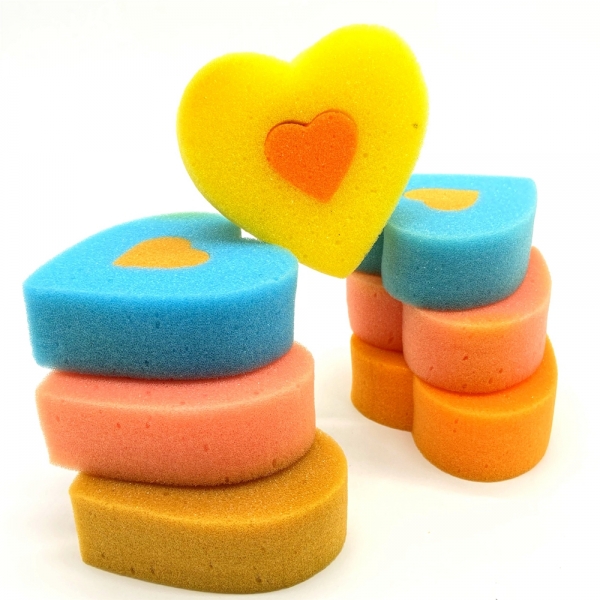Heart Heart Shaped Konjac Bath Sponge Deep Pore Cleaning Kitchen /Washing Sponge Pads