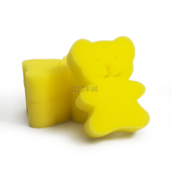 Yellow cartoon cleaning sponge
