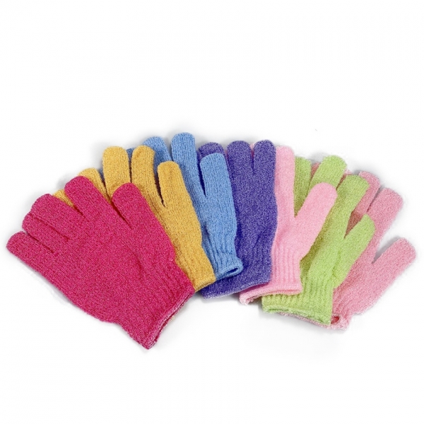 Monochrome shower gloves